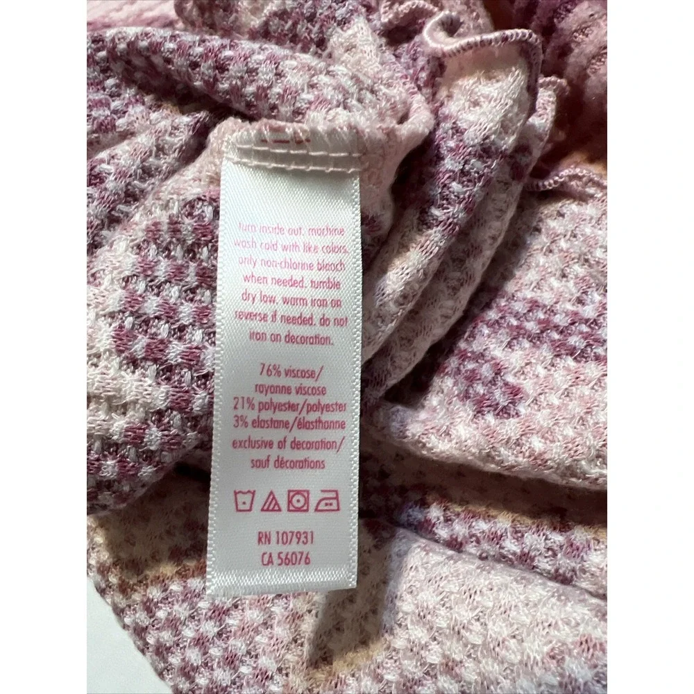 Justice Pink Camo Waffle‎ Top Shirt Long Sleeve Girls Youth SZ 14 PL NEW